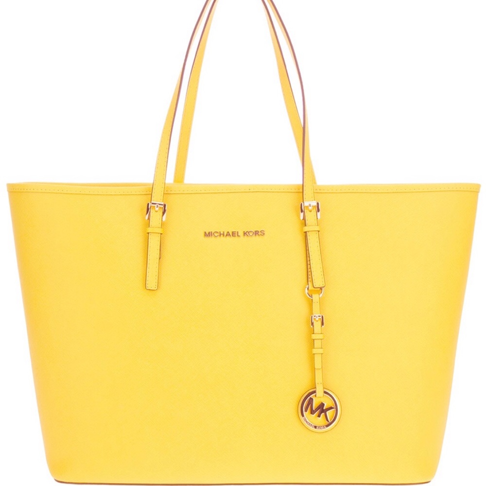 Michael Kors Jet Set Medium Carryall Tote Jasmine Yellow